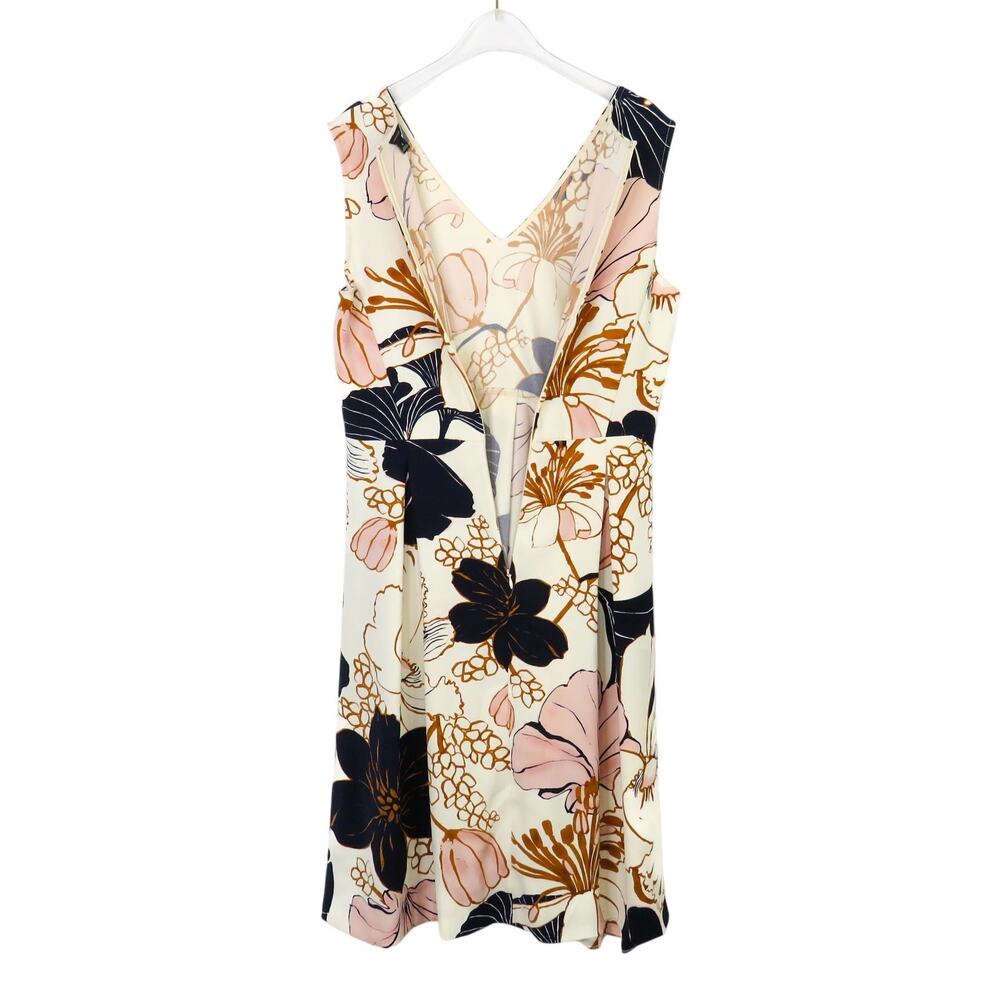 Ann Taylor Blossom Flare Floral Sheath Dress White Blue Pink Sleeveless Dress 6 - Picture 3 of 8